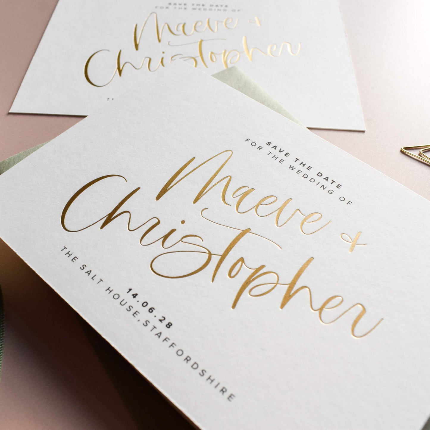 The Cadence Gold Foil Save The Date