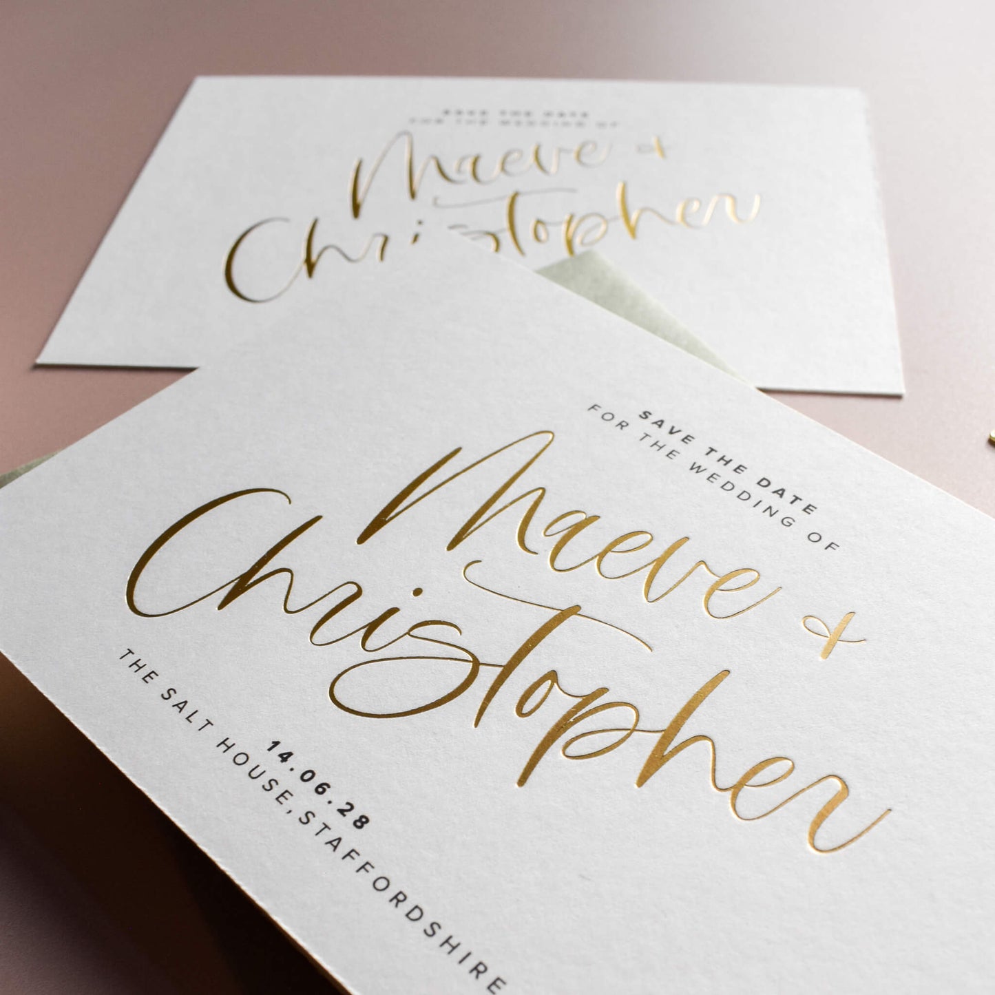 The Cadence Gold Foil Save The Date