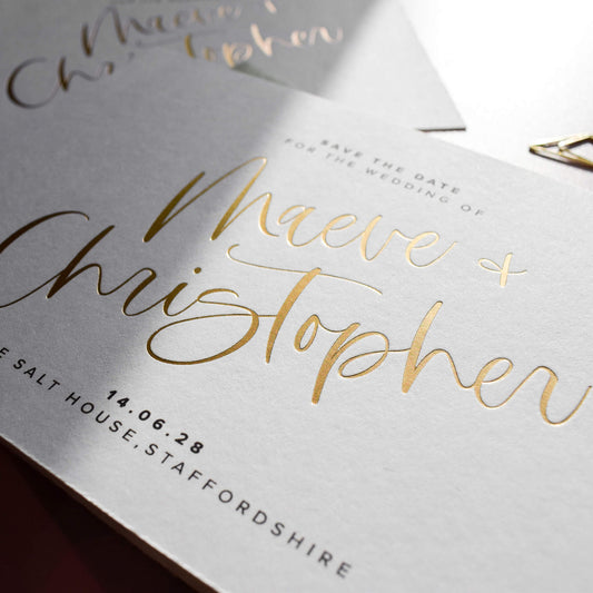 The Gold Foil Cadence Save The Date Sample