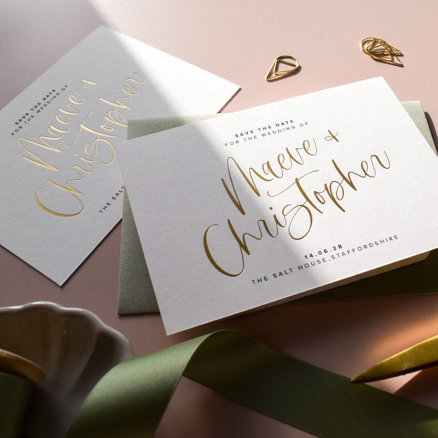 The Cadence Gold Foil Save The Date