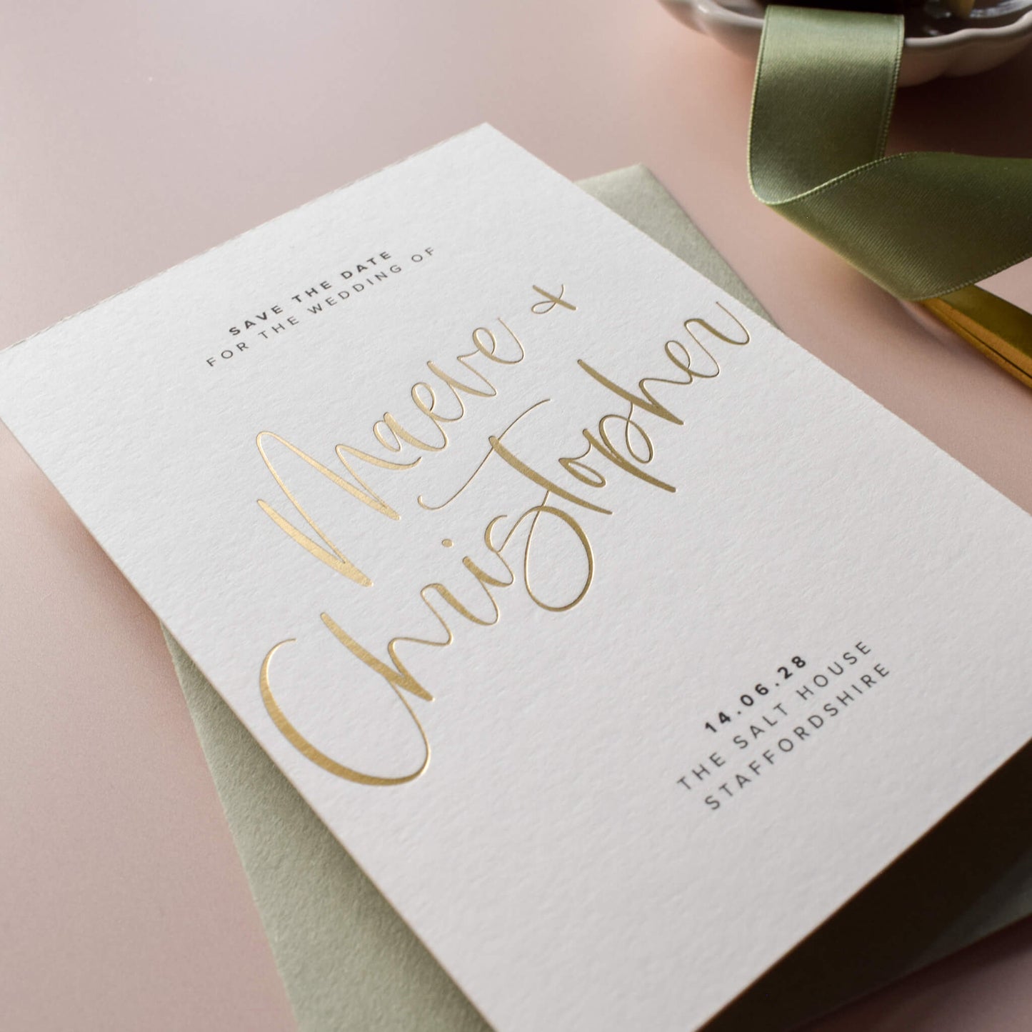 The Cadence Gold Foil Save The Date