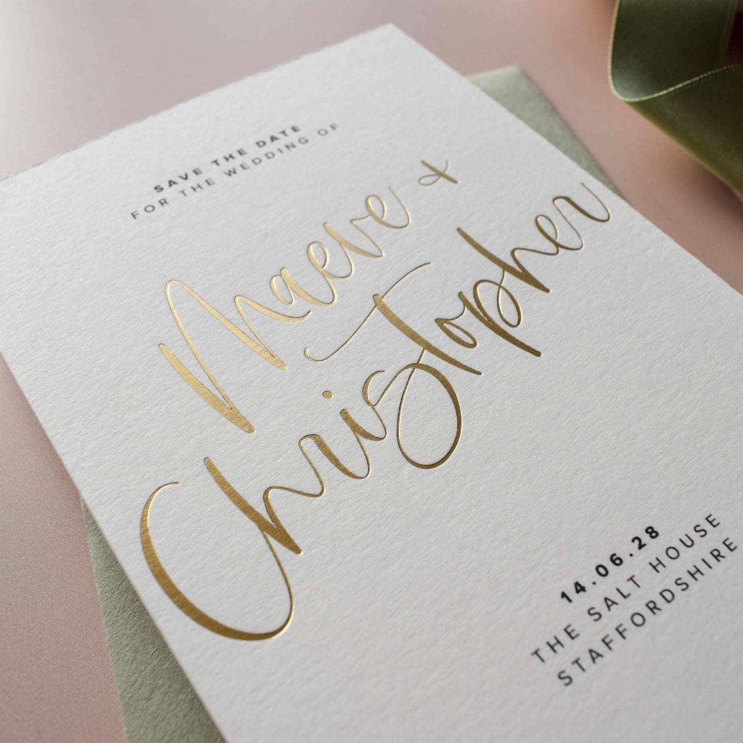 The Gold Foil Cadence Save The Date Sample