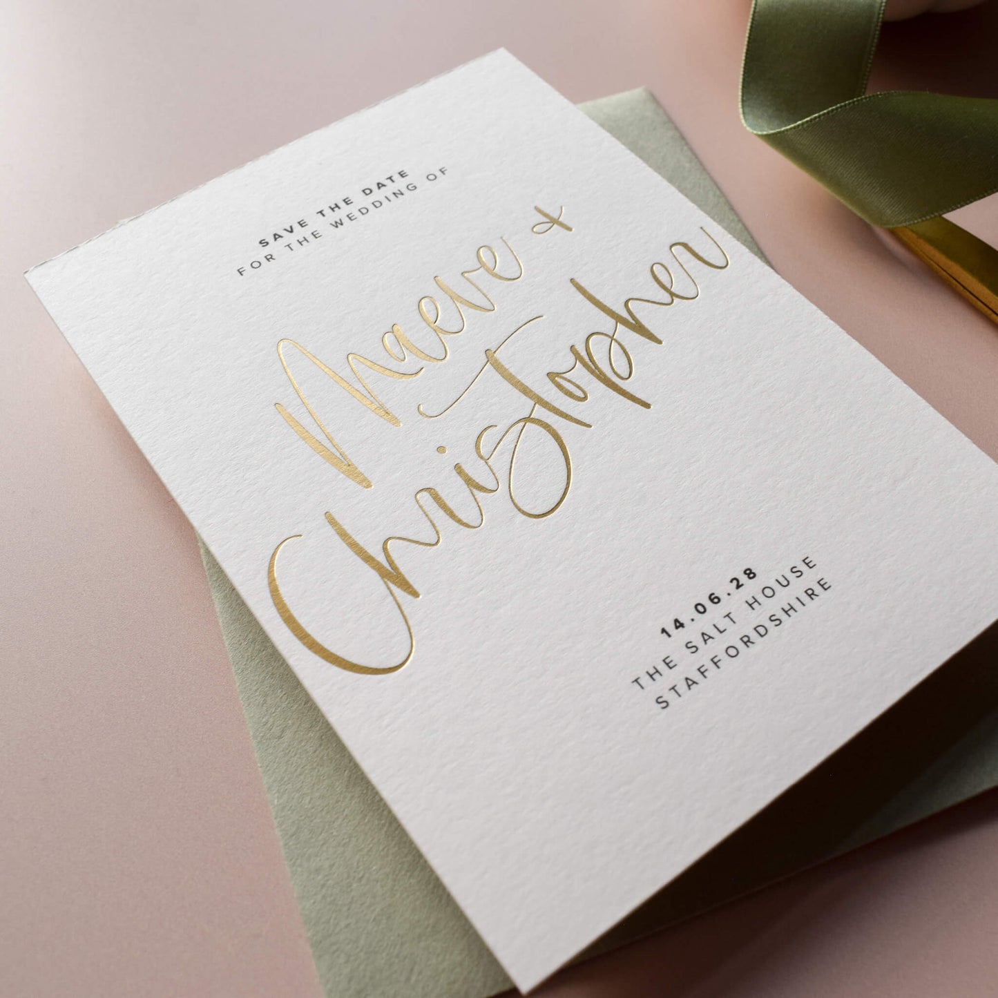 The Gold Foil Cadence Save The Date Sample