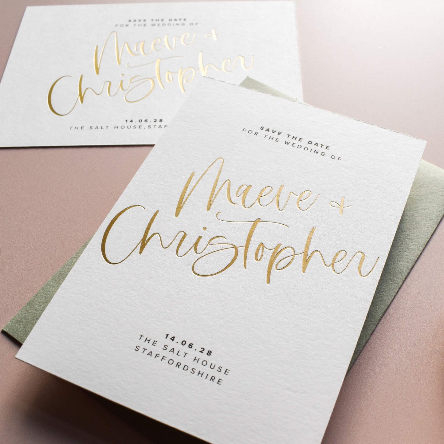The Gold Foil Cadence Save The Date Sample