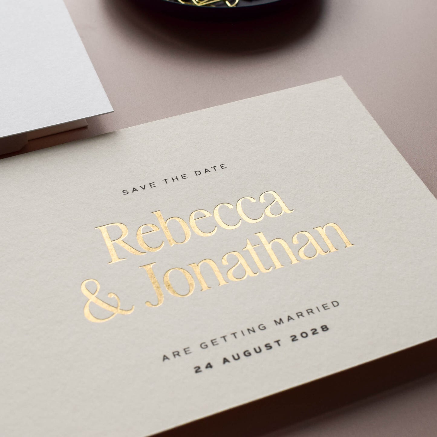 The Lumina Gold Foil Save The Date Sample