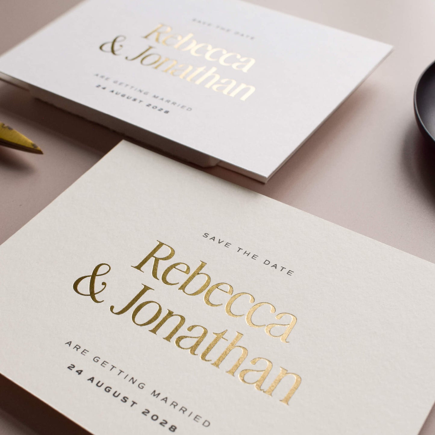 The Lumina Gold Foil Save The Date Sample