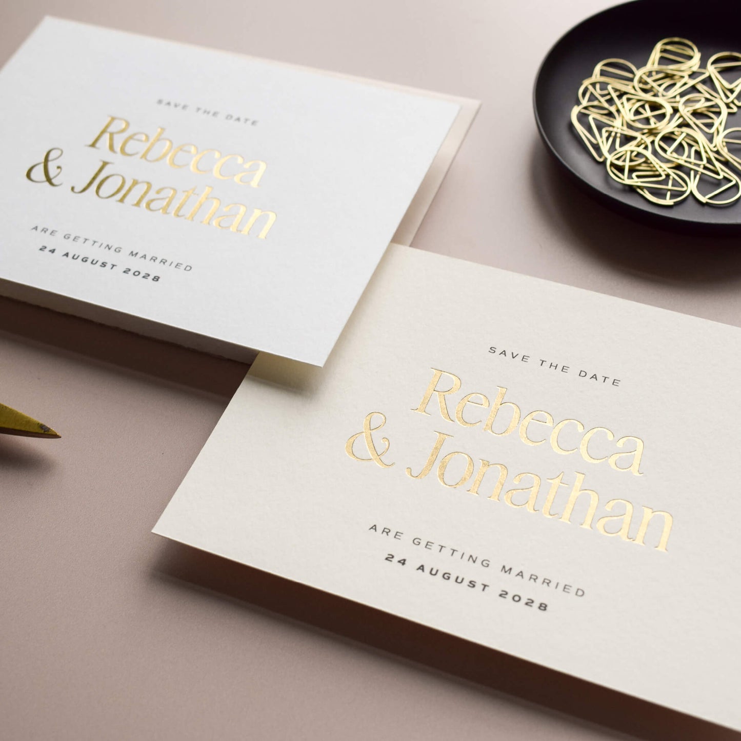 The Lumina Gold Foil Save The Date Sample