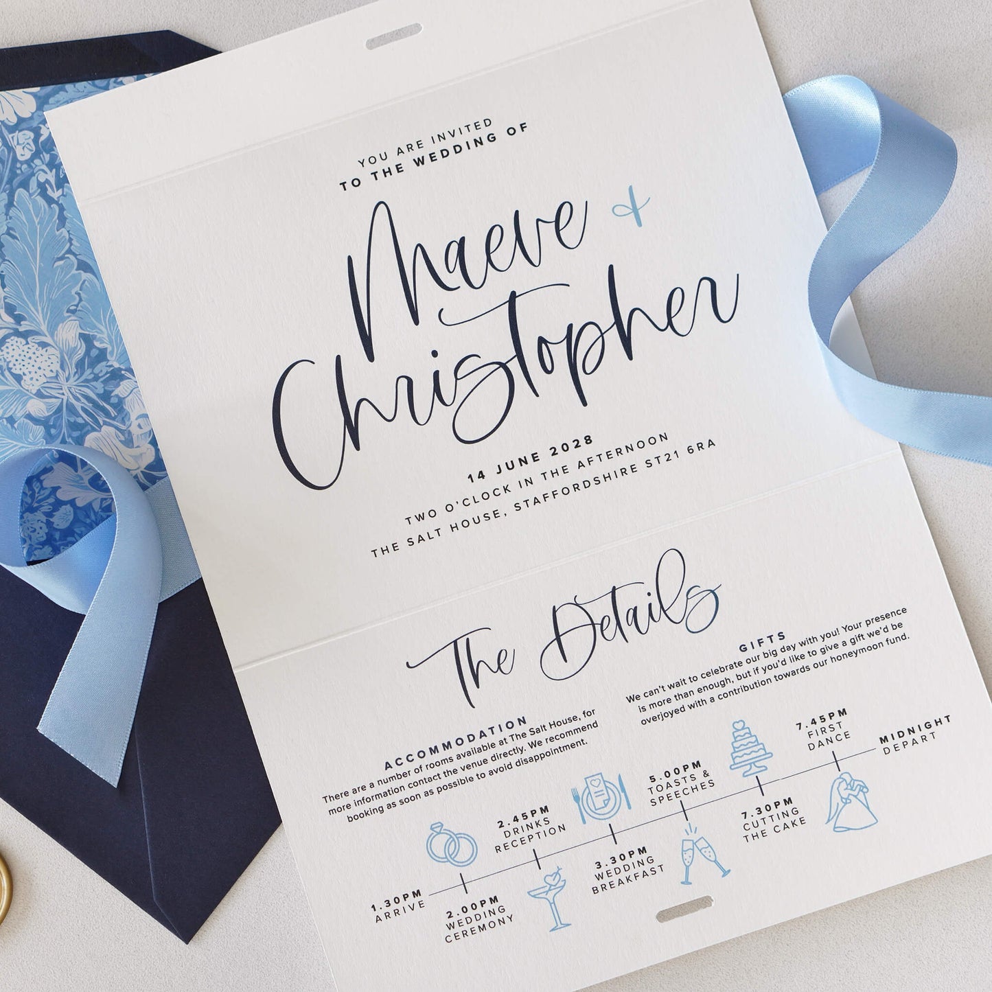 The Cadence Wedding Invitation Sample