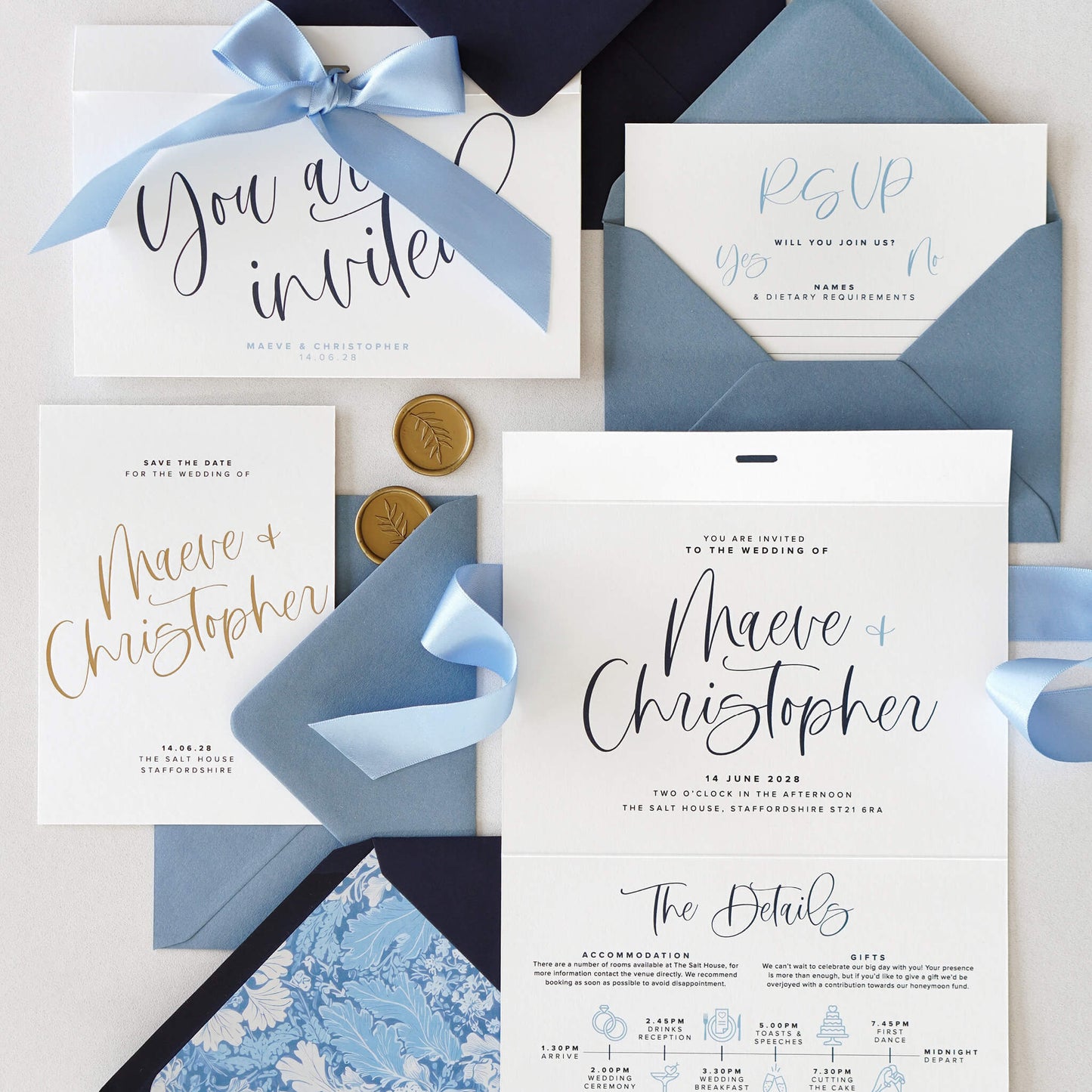 The Cadence Wedding Invitation Sample