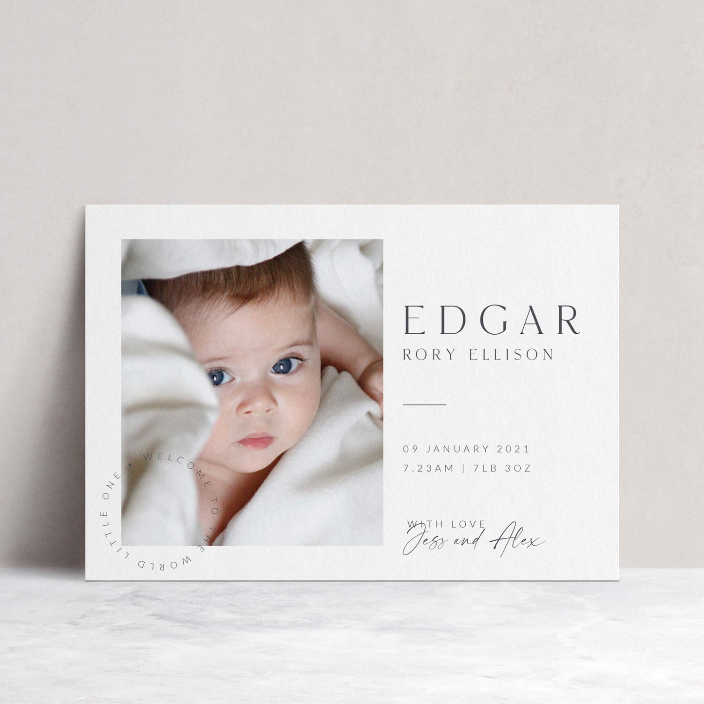 New Baby Announcement Postcard