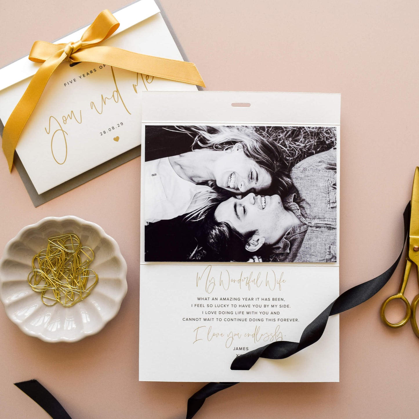 Personalised You And Me Anniversary Card