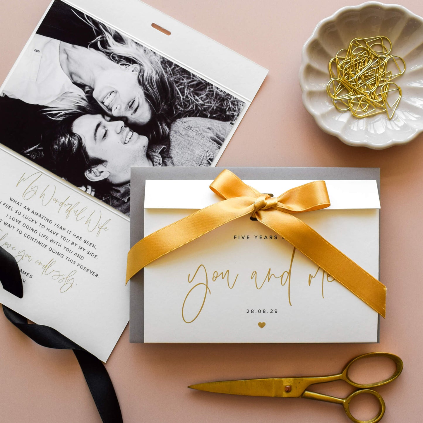 Personalised You And Me Anniversary Card
