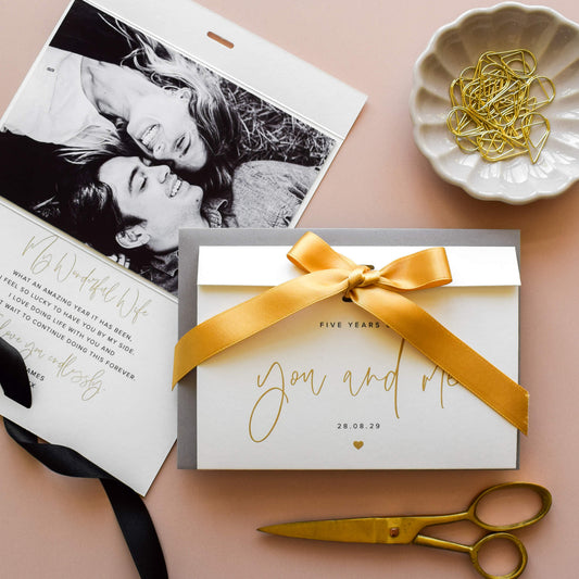 Personalised You And Me Anniversary Card