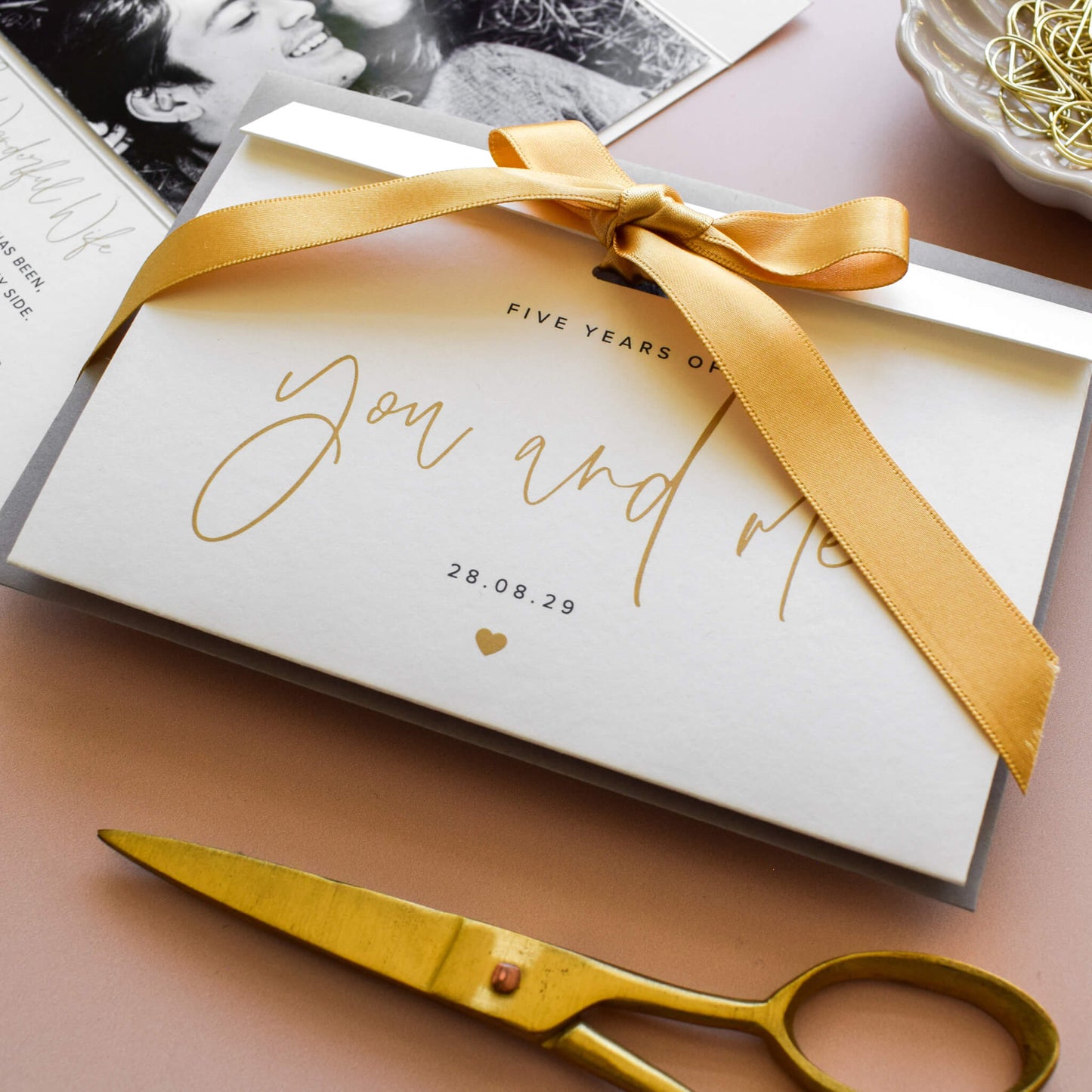 Personalised You And Me Anniversary Card