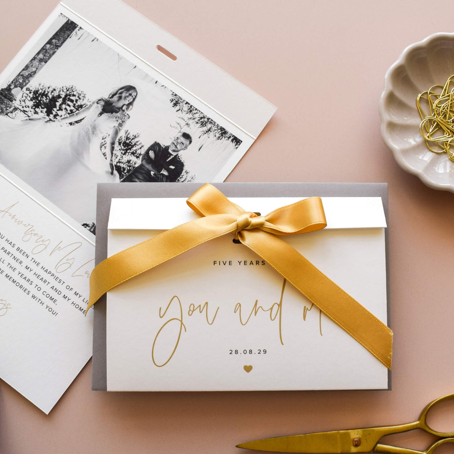 Personalised You And Me Anniversary Card