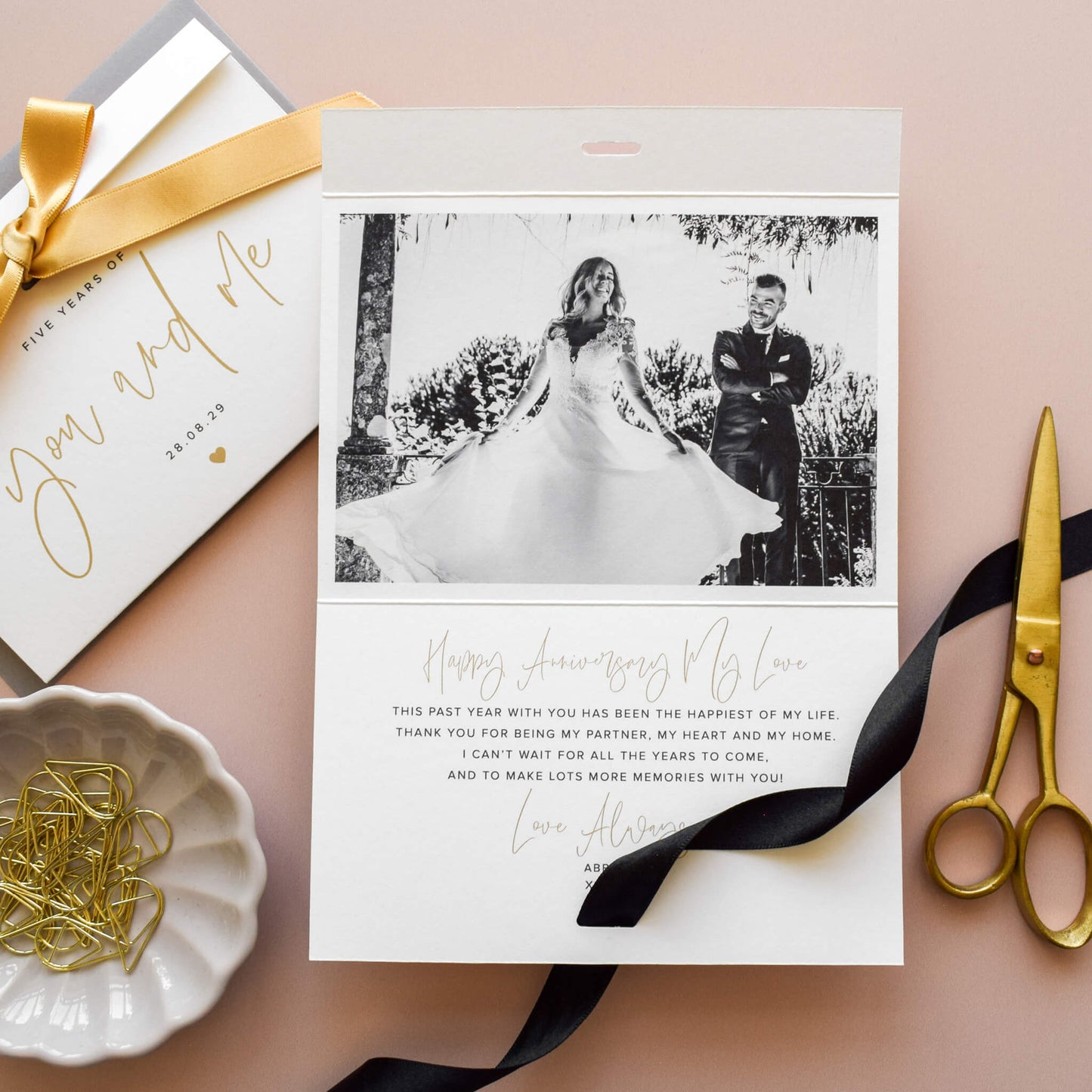 Personalised You And Me Anniversary Card