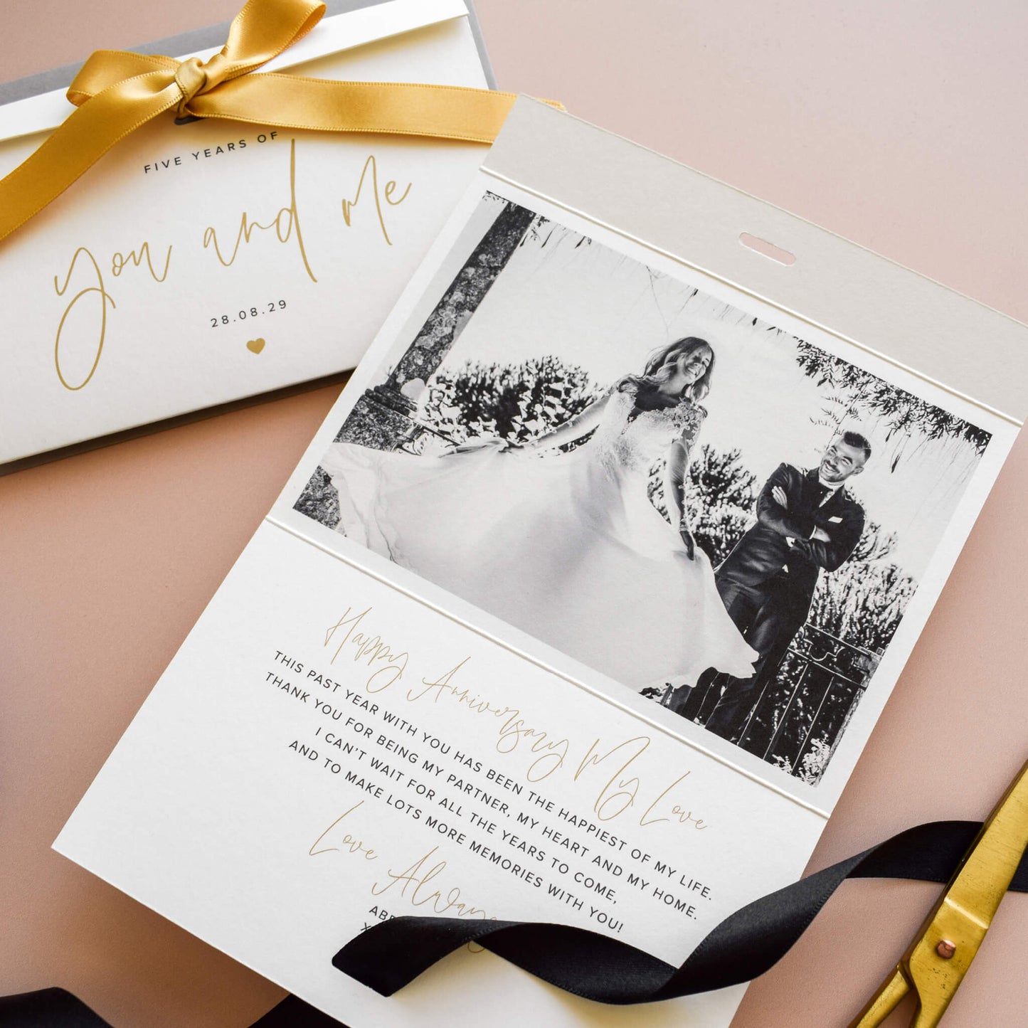 Personalised You And Me Anniversary Card