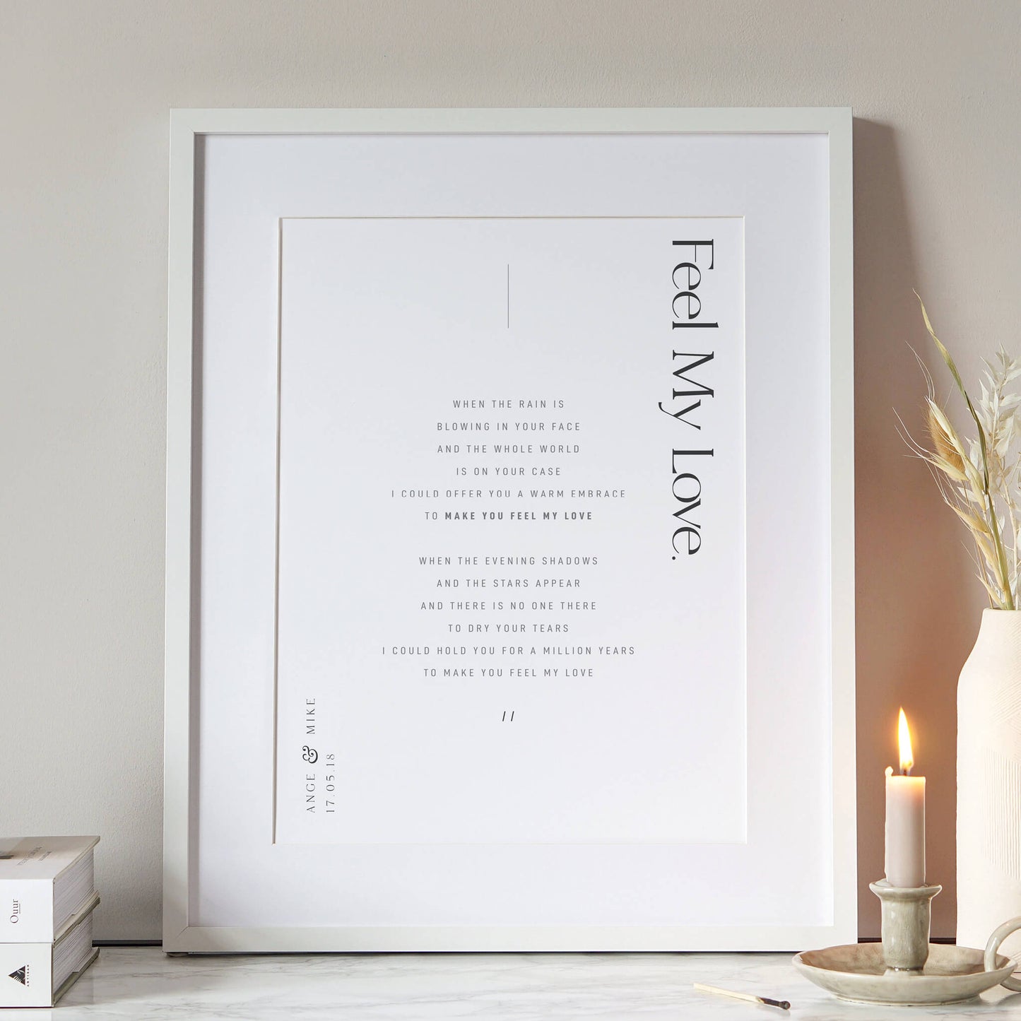 Personalised Song Lyrics Print