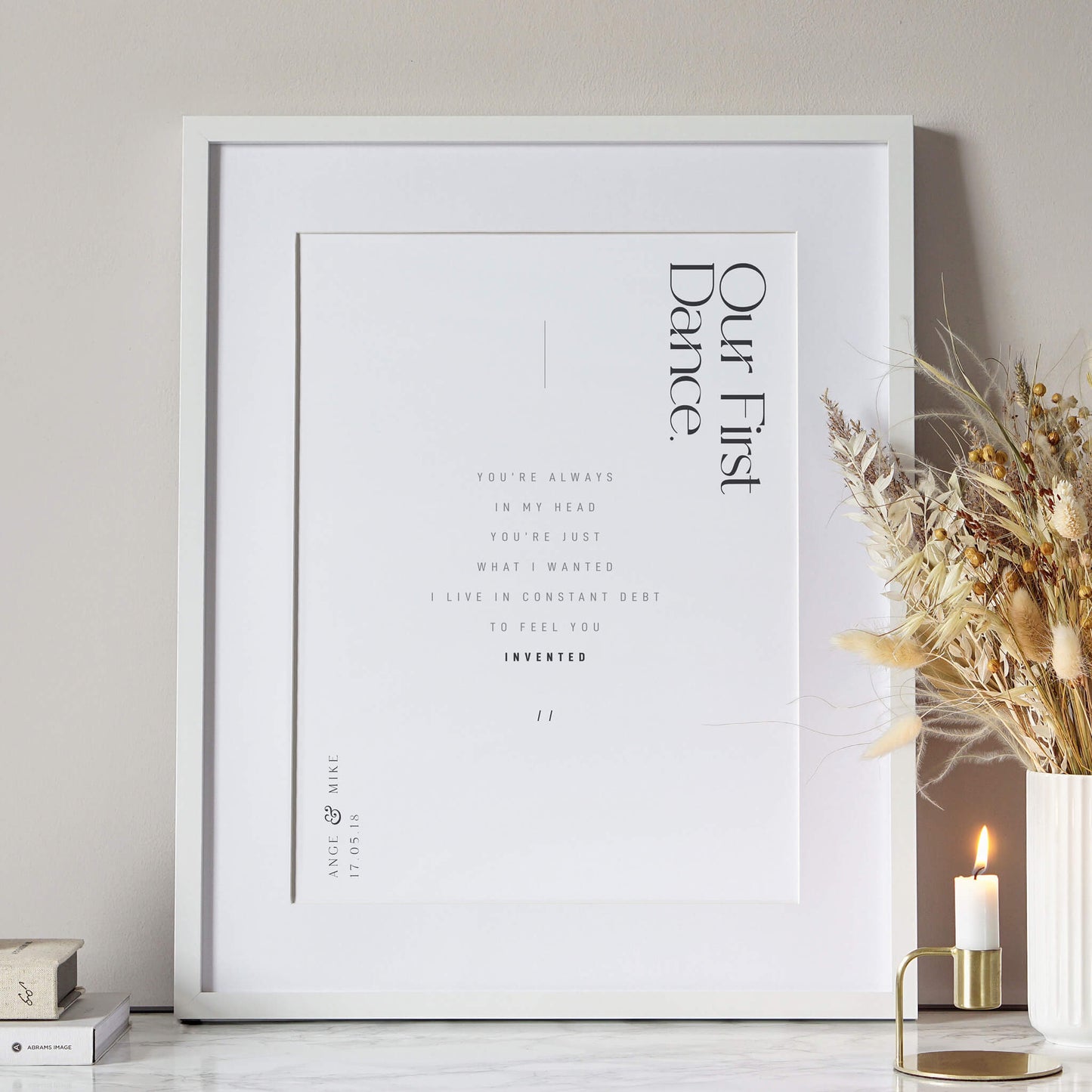 Personalised Song Lyrics Print