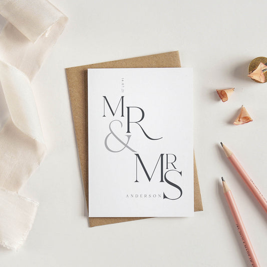 Personalised Mr and Mrs Card