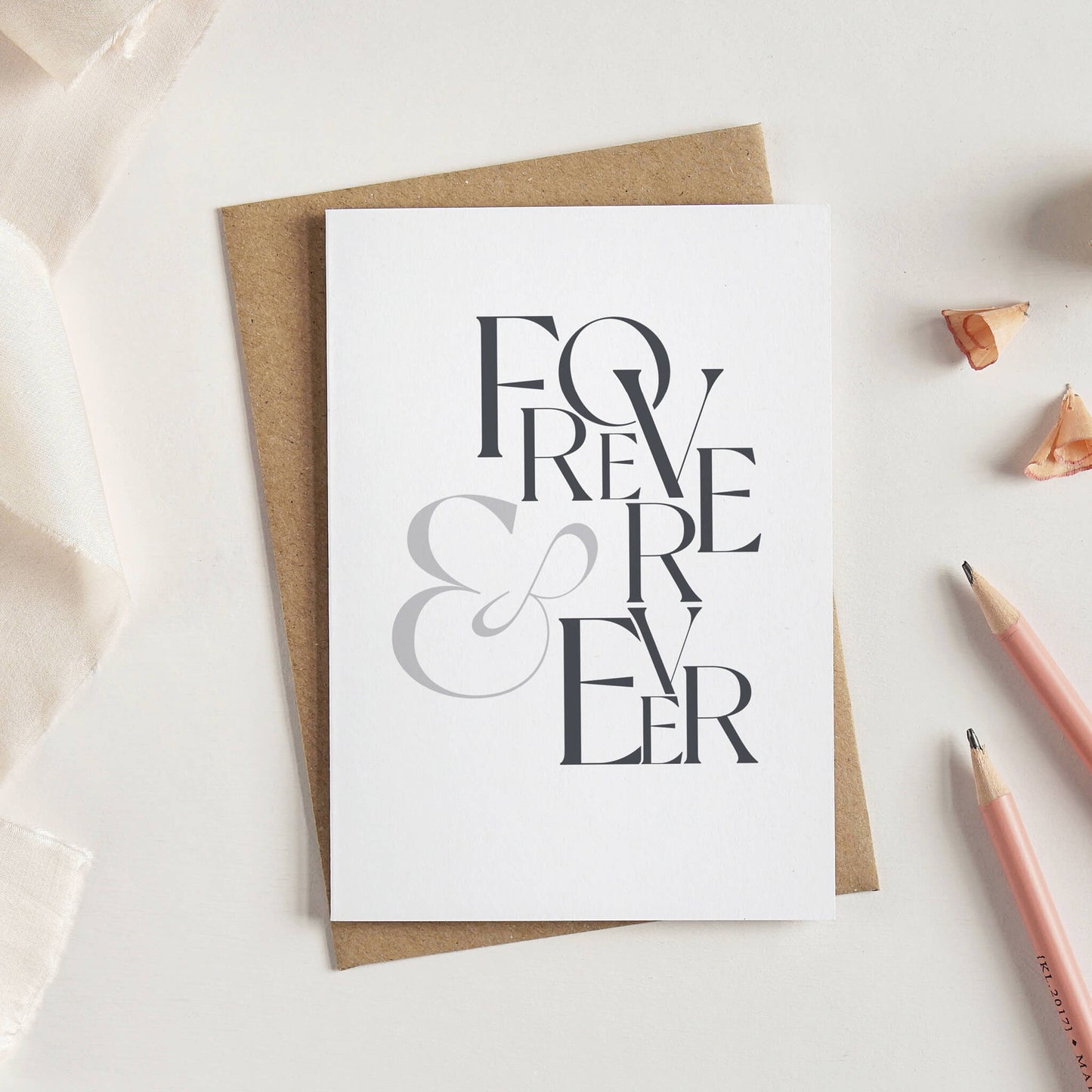 Forever And Ever Wedding Card