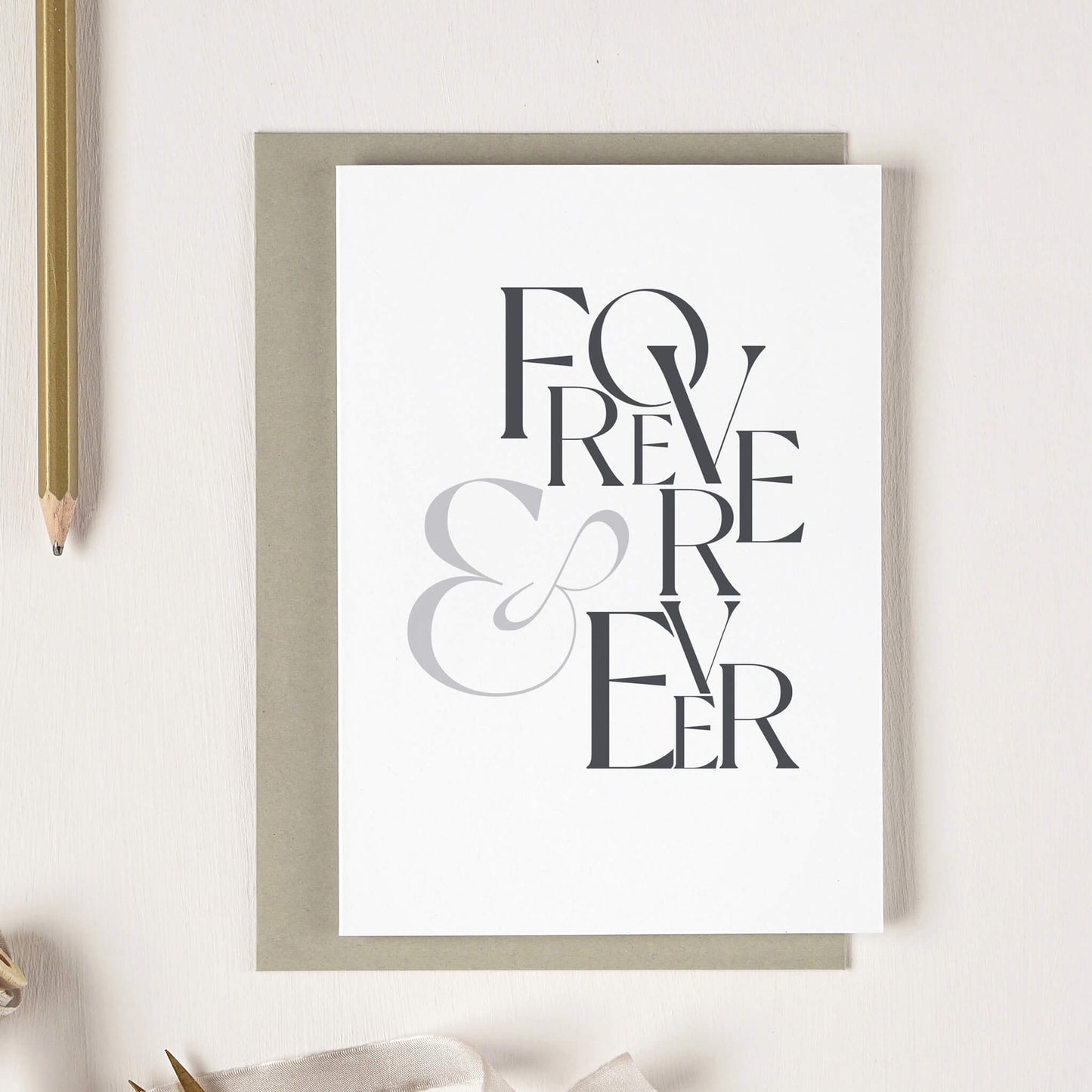 Forever And Ever Wedding Card