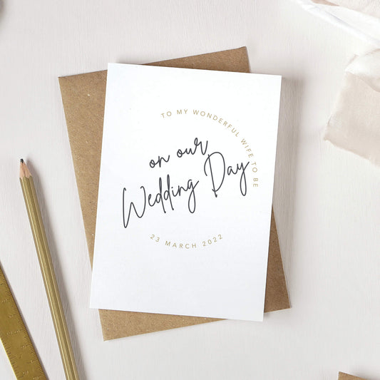 Wedding Day Card for Your Bride or Groom