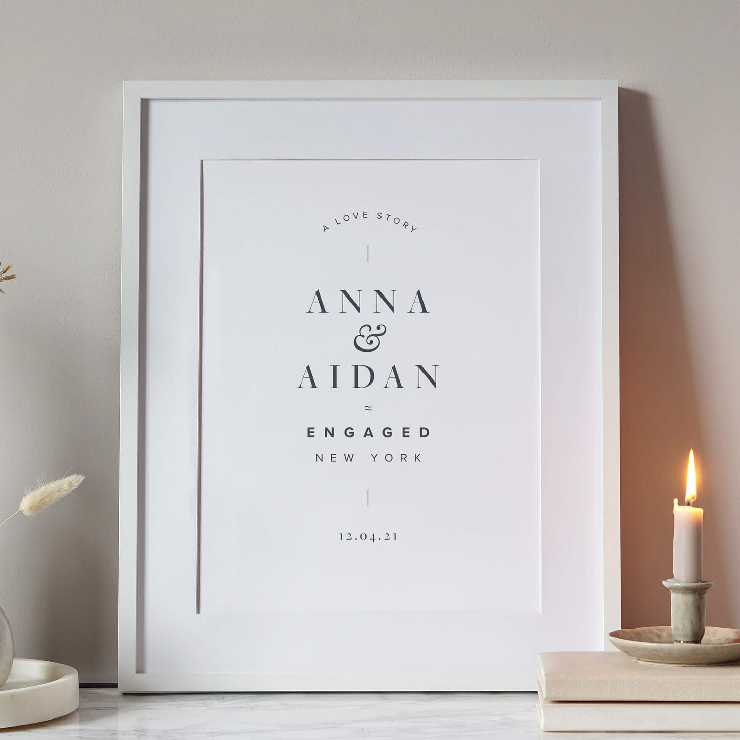 Personalised Engagement or Wedding Print