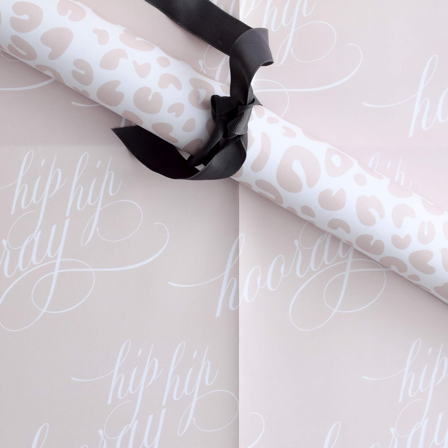 Blush Pink Hip Hip Hooray Gift Wrap