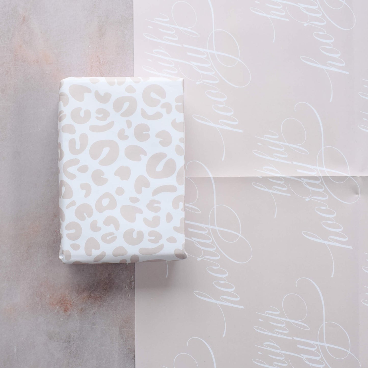 Blush Pink Hip Hip Hooray Gift Wrap