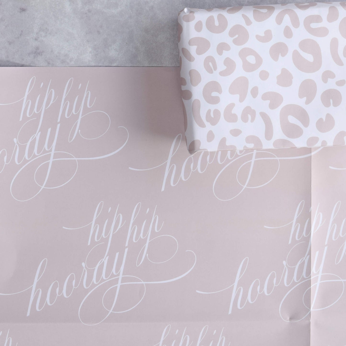 Blush Pink Hip Hip Hooray Gift Wrap