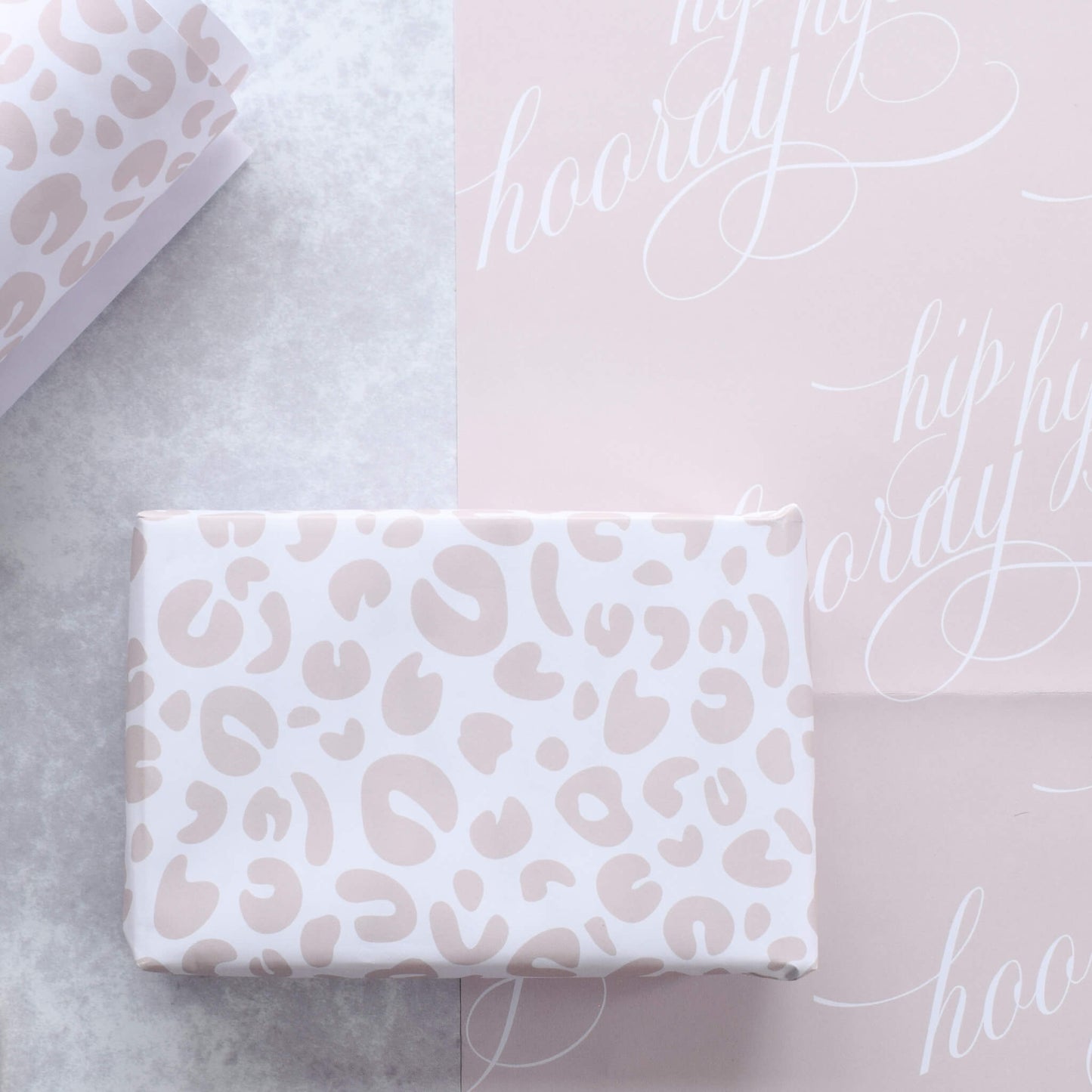 Blush Pink Hip Hip Hooray Gift Wrap