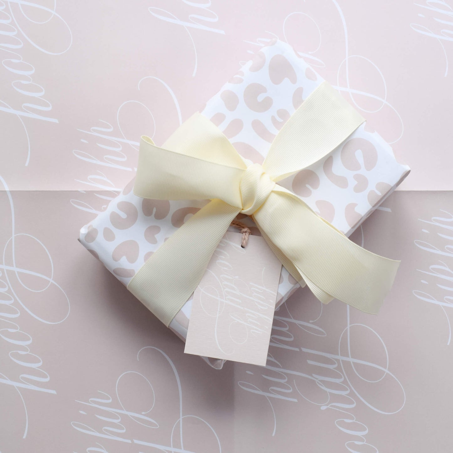 Blush Pink Hip Hip Hooray Gift Wrap