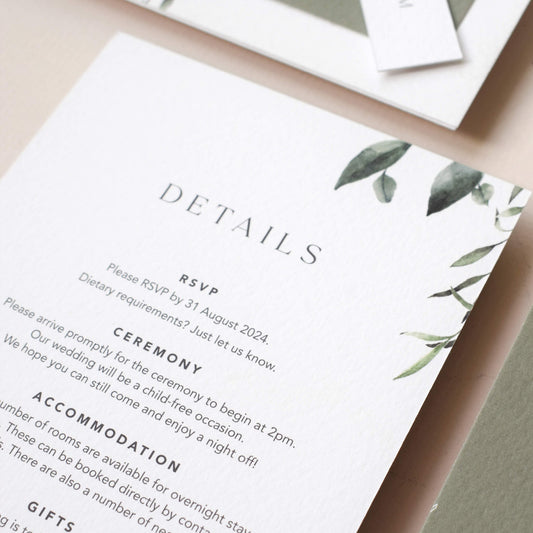 The Verdant Details Card