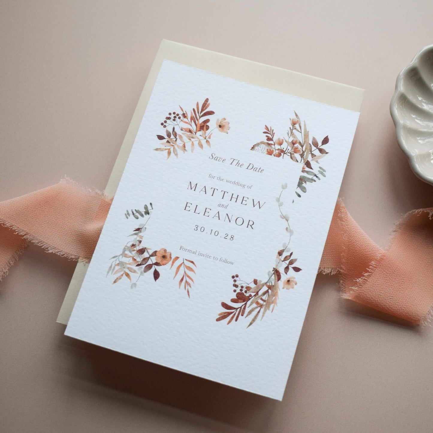 The Boho Verdant Save The Date Sample