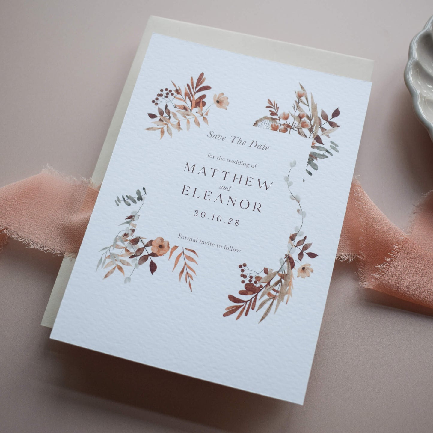 The Boho Verdant Save The Date Sample