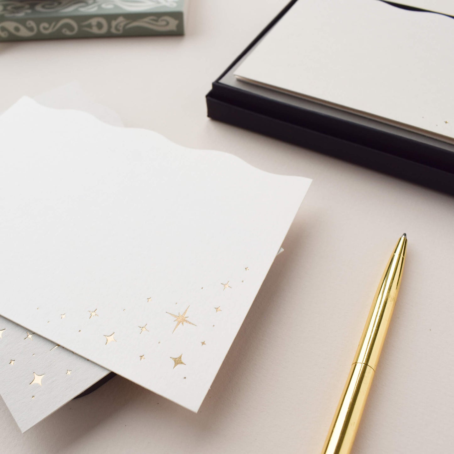 Gold Stars Luxury Notecards