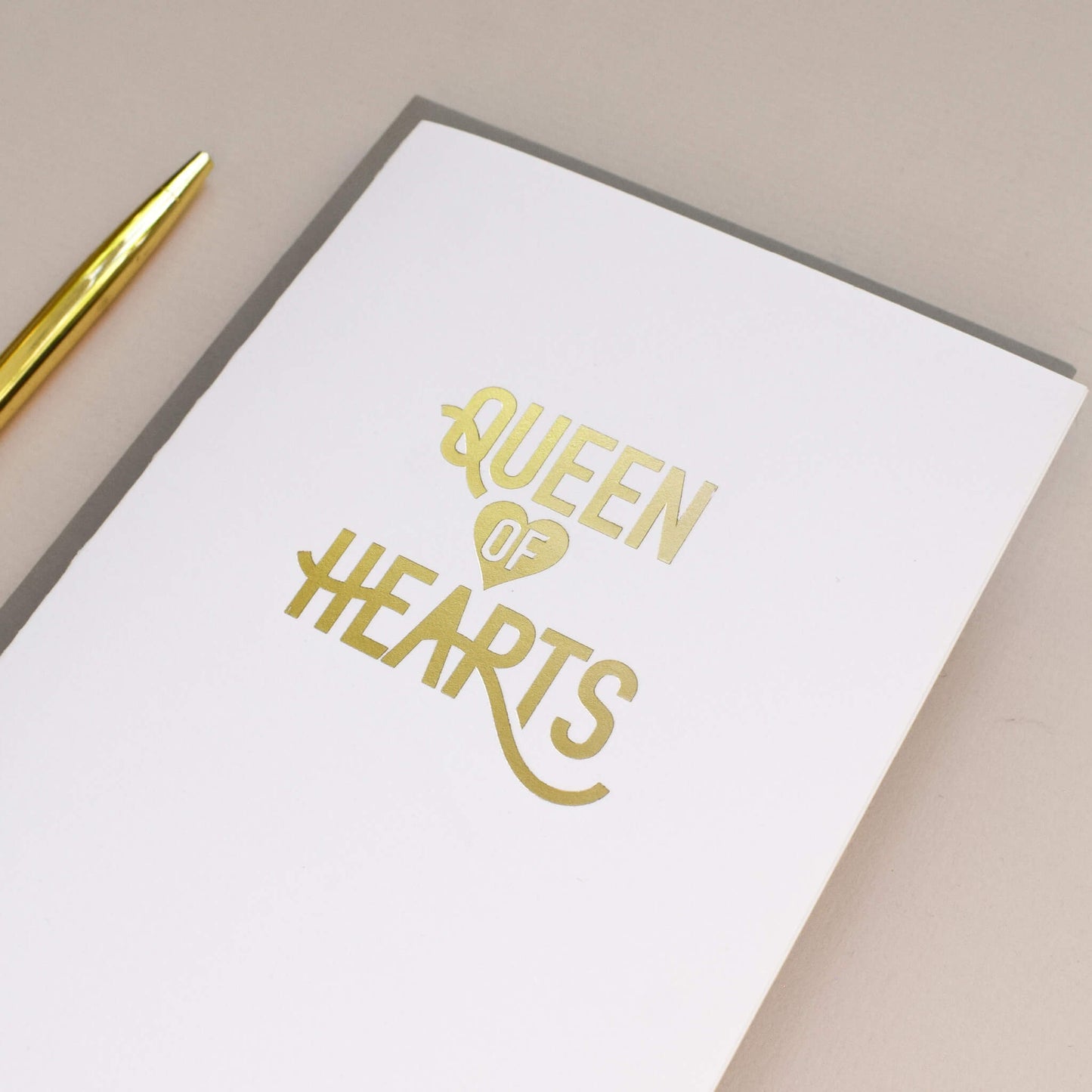 Queen of Hearts Gold Foil Card