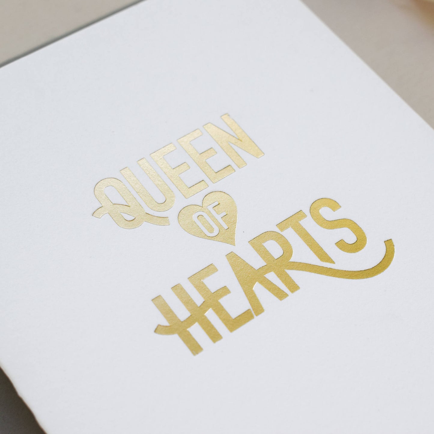 Queen of Hearts Gold Foil Card