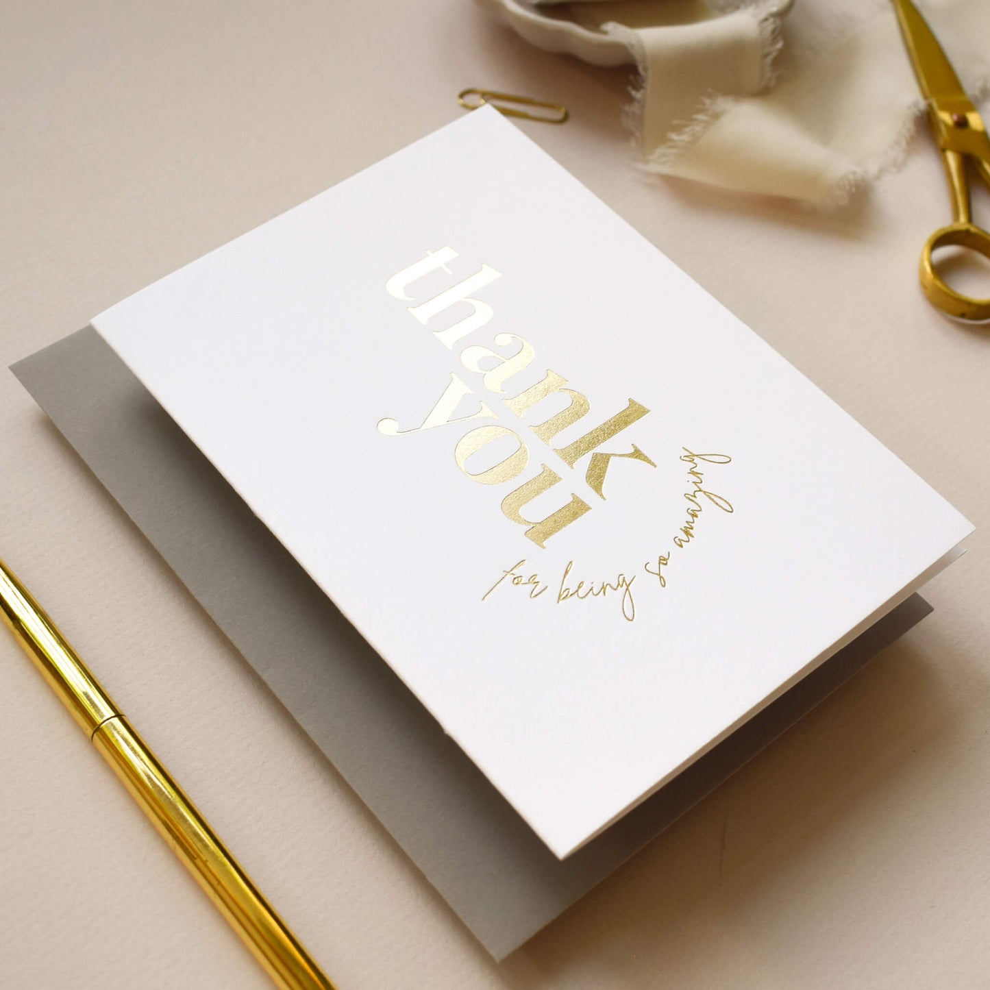 Thank You For Being So Amazing Card in Gold Foil