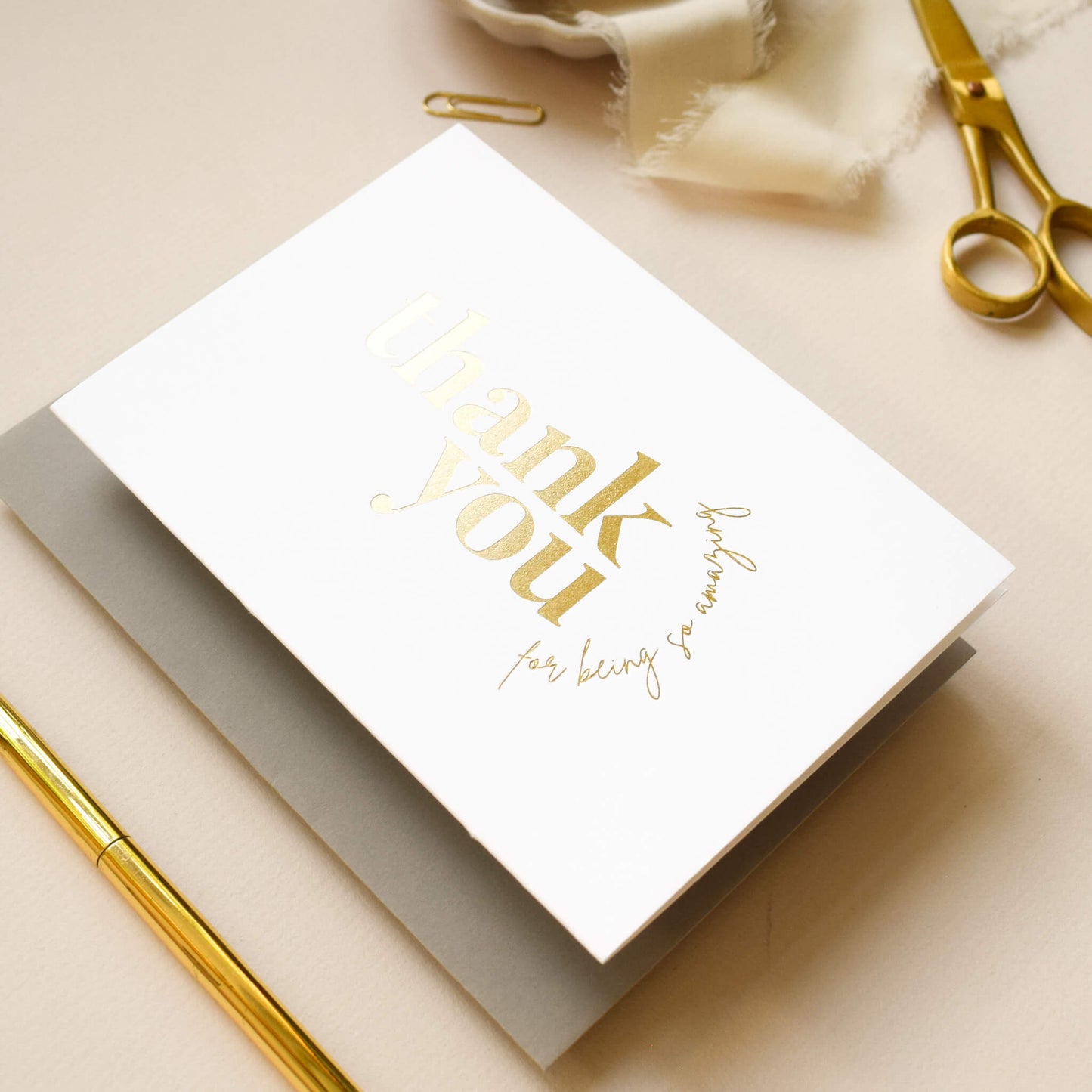 Thank You For Being So Amazing Card in Gold Foil