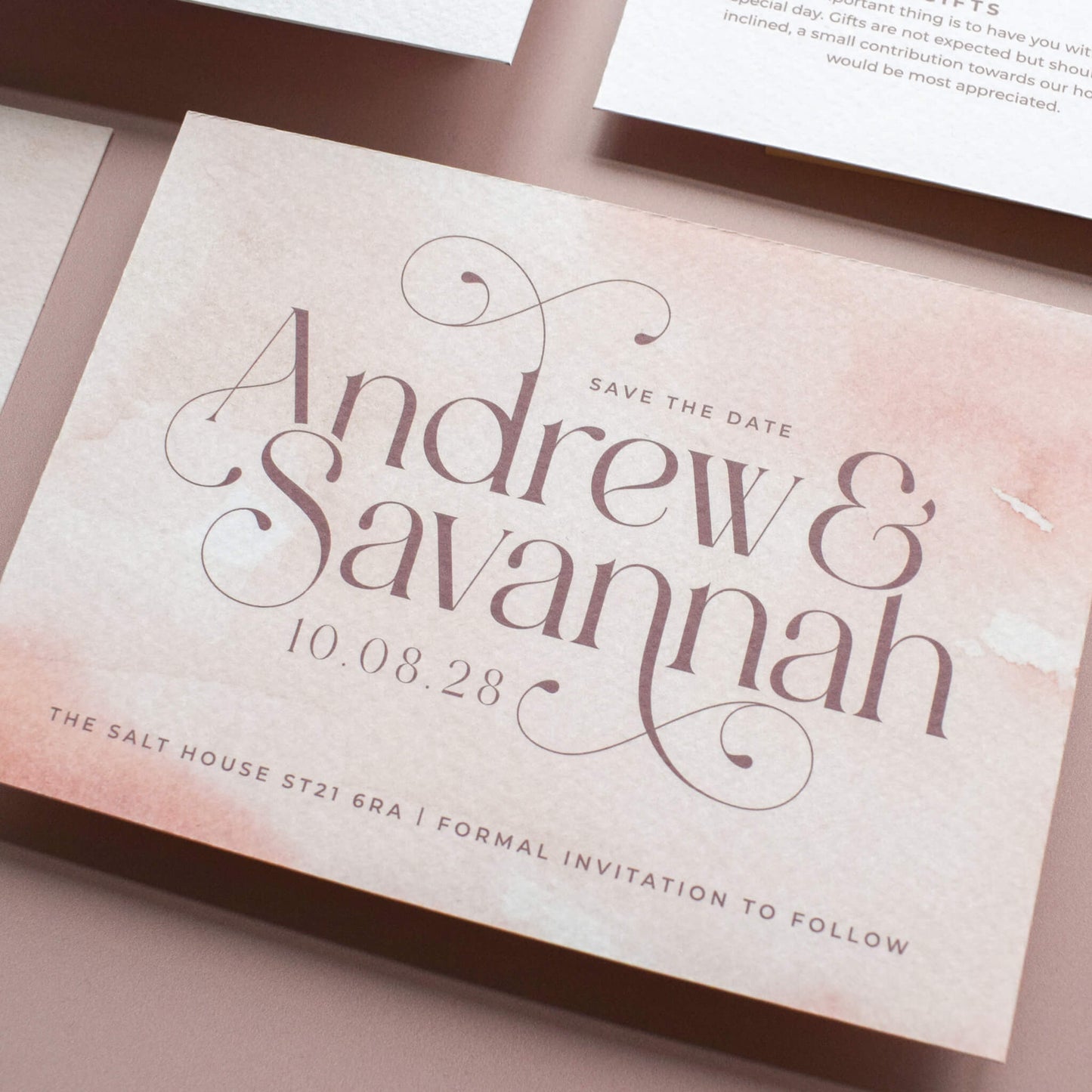 The Seraphine Save The Date Sample