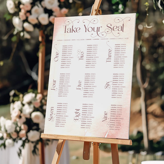 Seraphine Wedding Table Plan