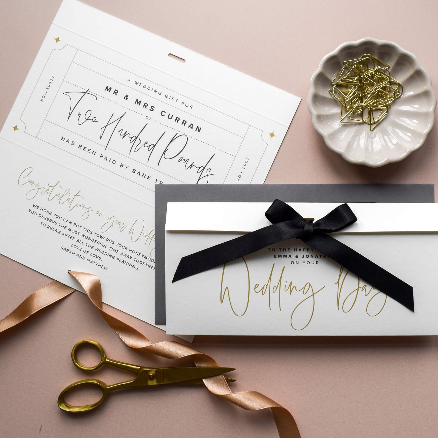 Personalised Wedding Day Gift Voucher