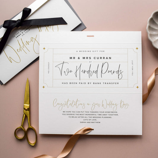 Personalised Wedding Day Gift Voucher
